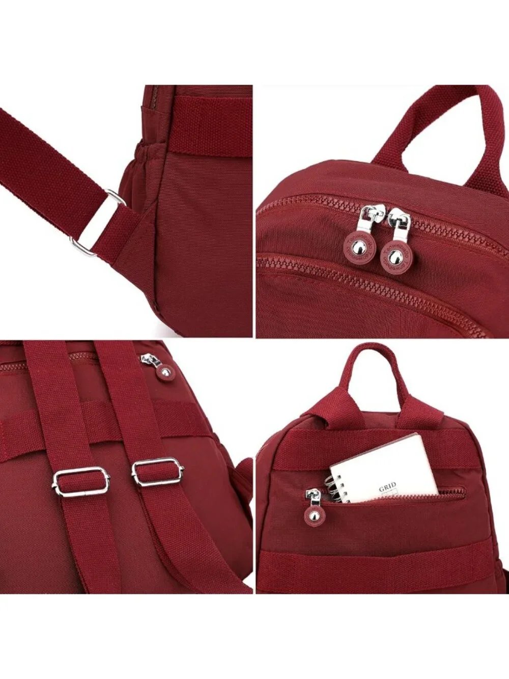 Lightweight Waterproof Mini Backpack Purse | Multi-Pocket Travel Bag for Moms